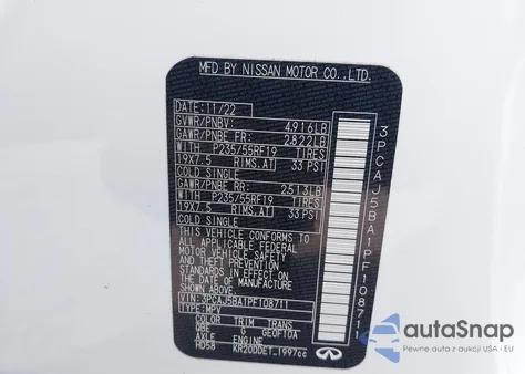 2023 Infiniti Qx50 Luxe from USA, damaged, VIN 3PCAJ5BA1PF108711